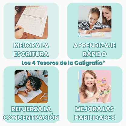 EscribeFácil™ | Kit de Caligrafía Inteligente Reutilizable Set x4