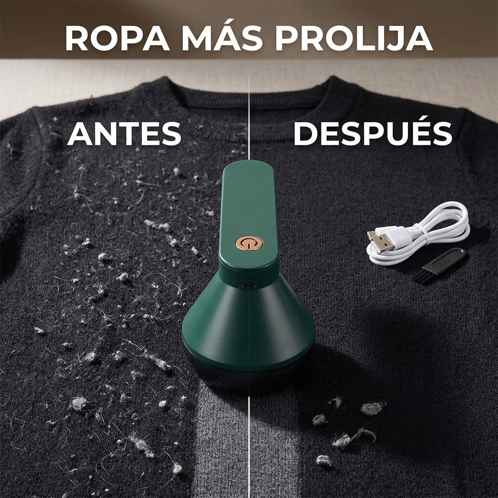 Removedor de Pelusas Eléctrico | Efecto Ropa Nueva Al Instante