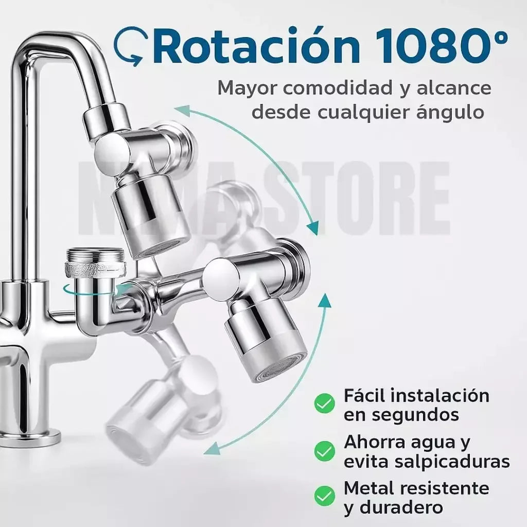 PROMO 2x1 AquaFlex® Extensor de Grifo 1080° | Más alcance, menos salpicaduras