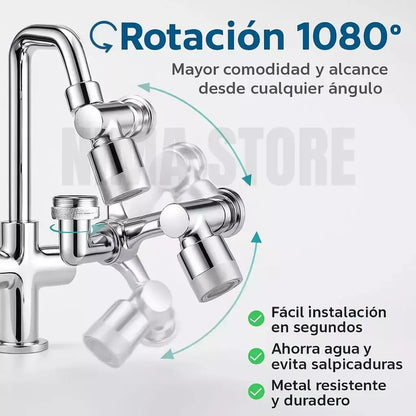 PROMO 2x1 AquaFlex® Extensor de Grifo 1080° | Más alcance, menos salpicaduras