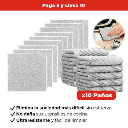 Paños de limpieza multiuso de malla metálica | Oferta Compra 5 y lleva 10